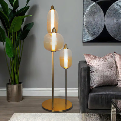 Fraser Modern Glass Floor Lamp - Neutral Decor