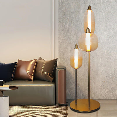 Fraser Modern Glass Floor Lamp - Neutral Decor