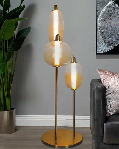 Fraser Modern Glass Floor Lamp - Neutral Decor