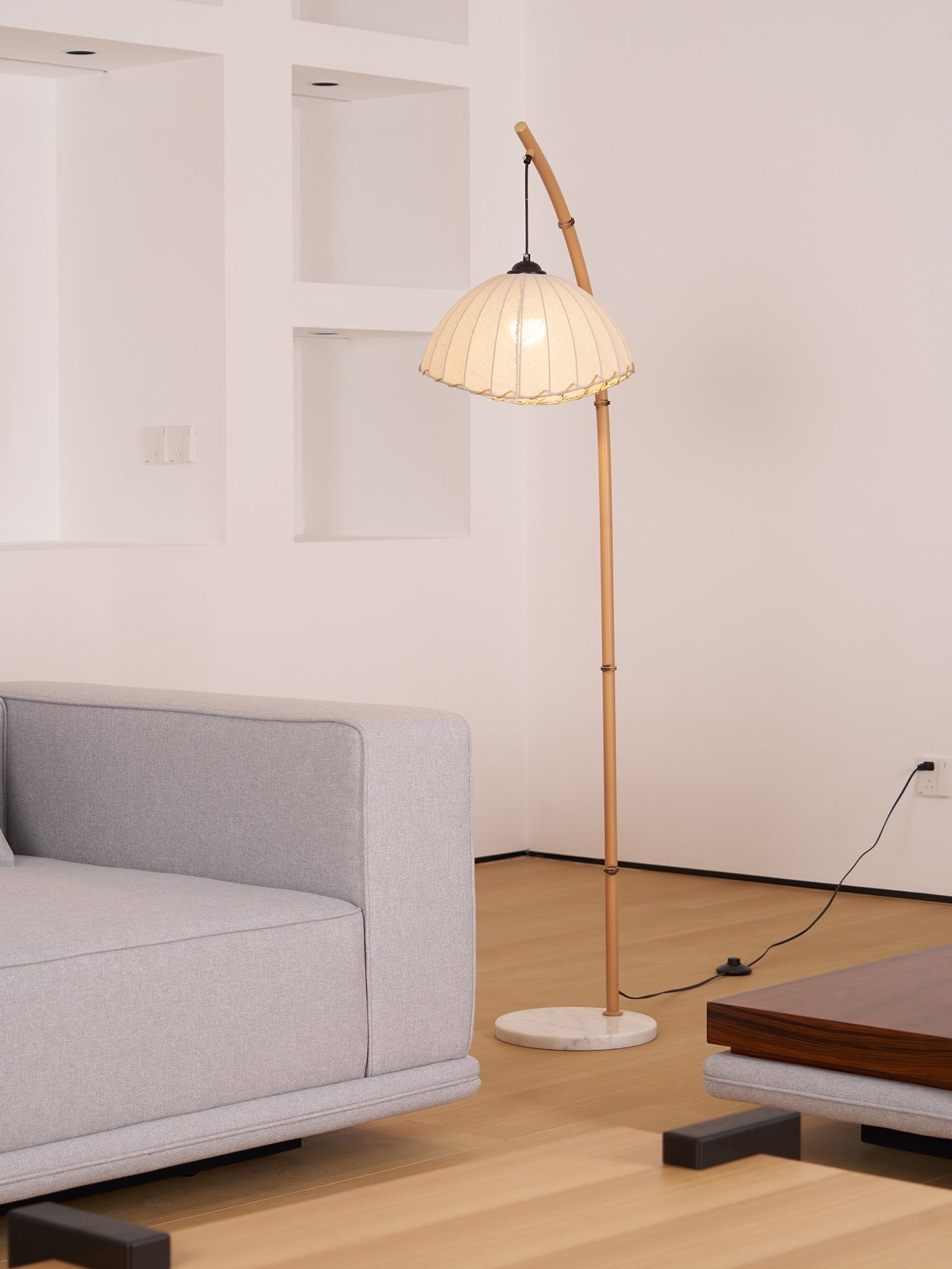 Liveno Minimalist Marble Floor Lamp