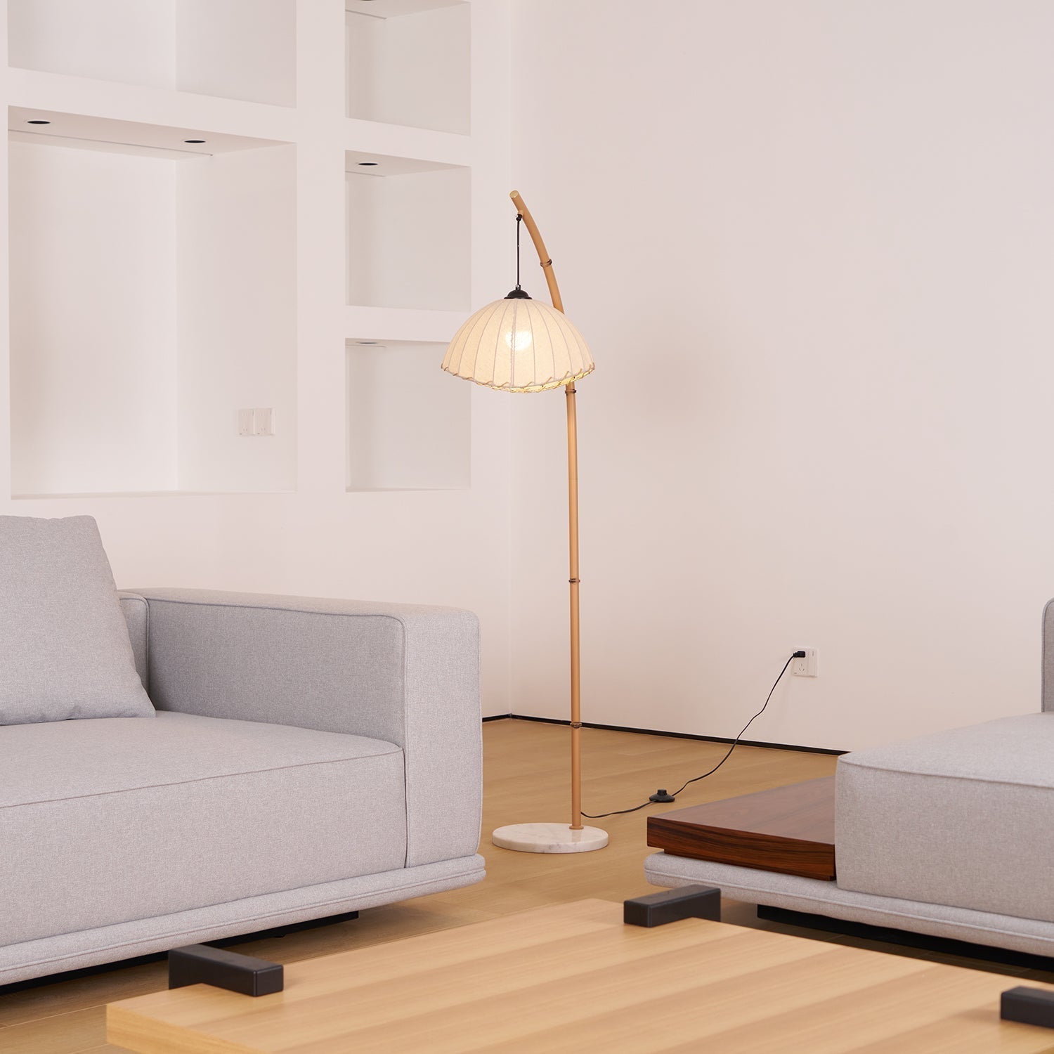 Liveno Minimalist Marble Floor Lamp
