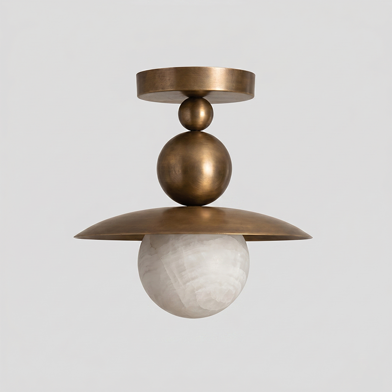 Clairfield Alabaster Flush Mount Ceiling Light