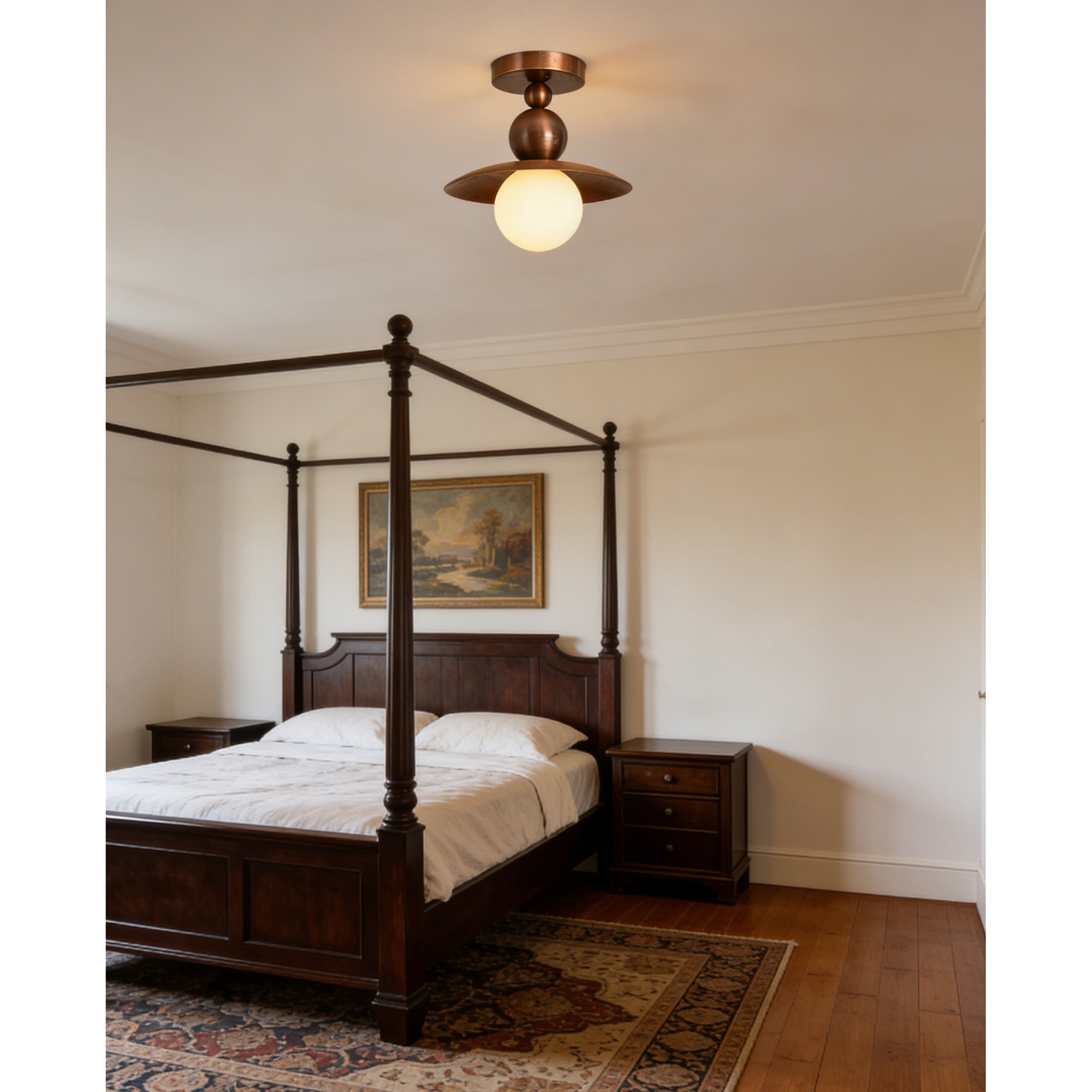 Clairfield Alabaster Flush Mount Ceiling Light