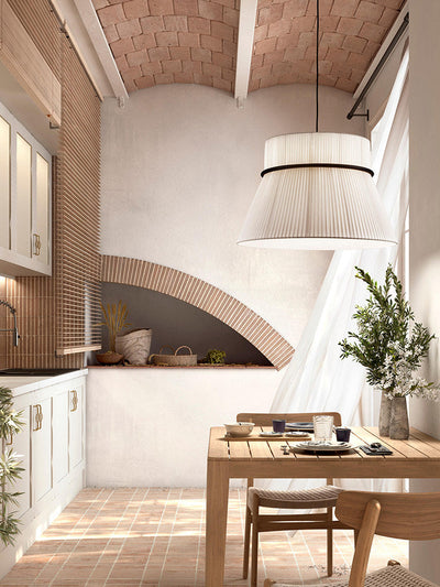 Kestford Pleated Fabric Pendant Lamp