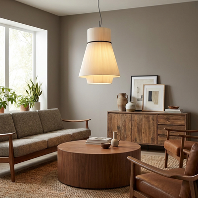 Kestford Pleated Fabric Pendant Lamp