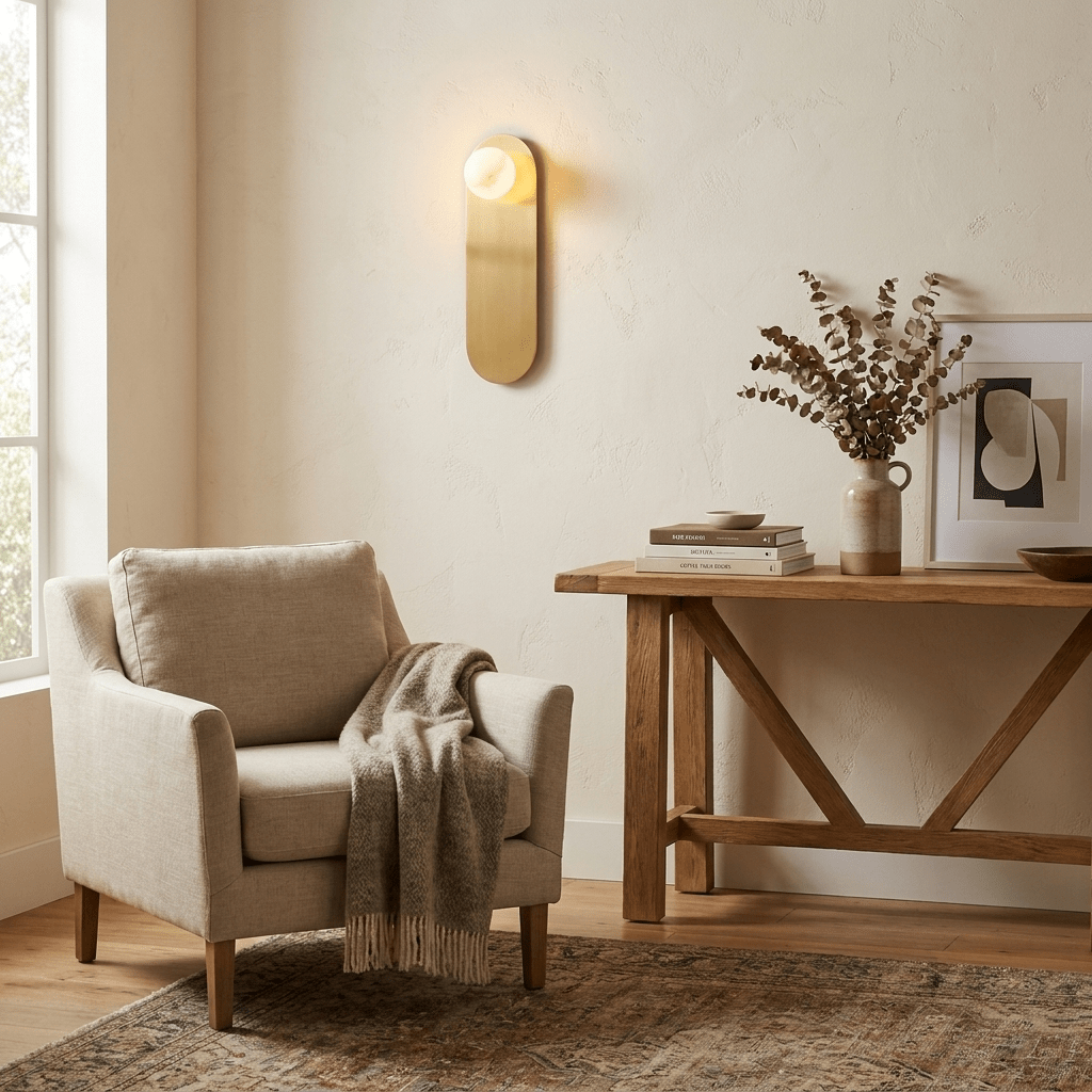 Albivise Spanish Alabaster Wall Sconce