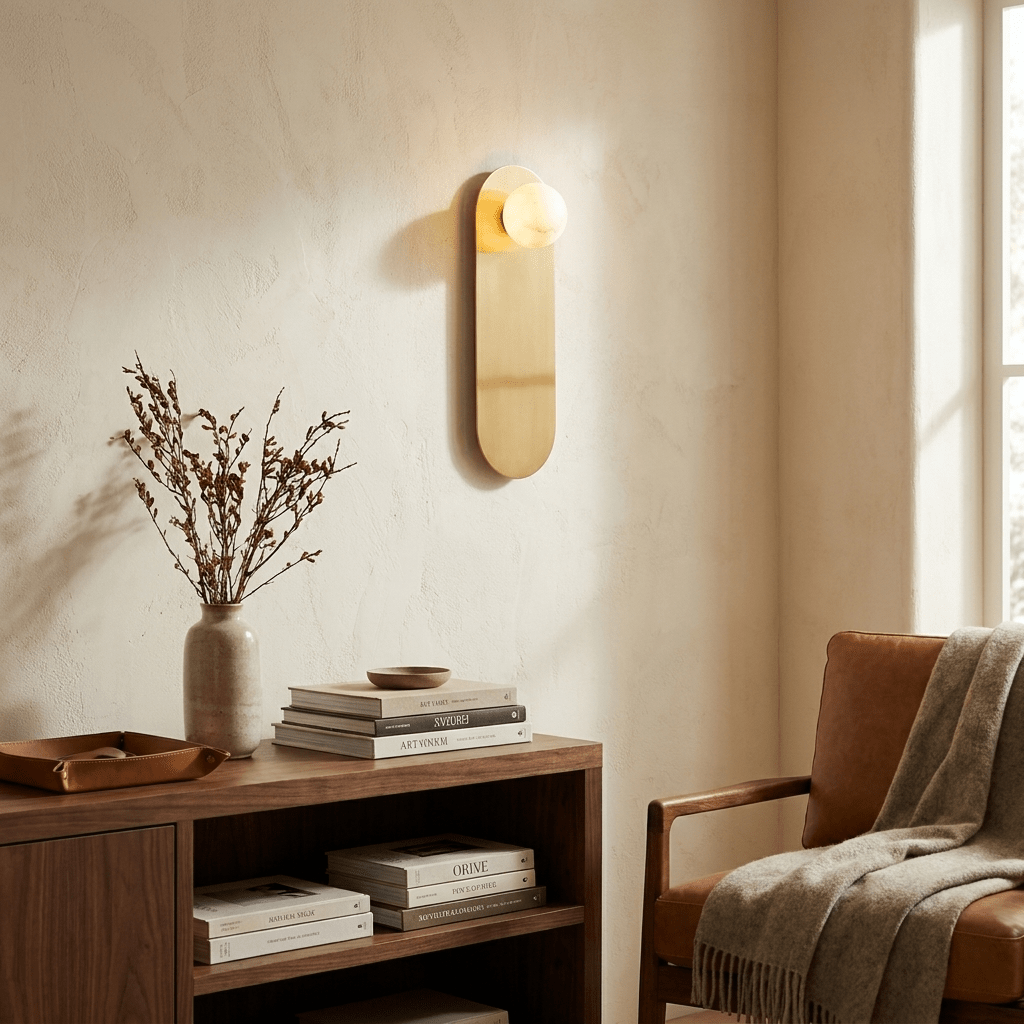 Albivise Spanish Alabaster Wall Sconce