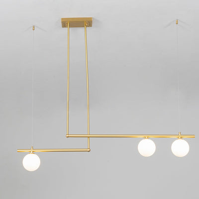Estix Pendant Lamp Brass Linear Satellite Minimalist