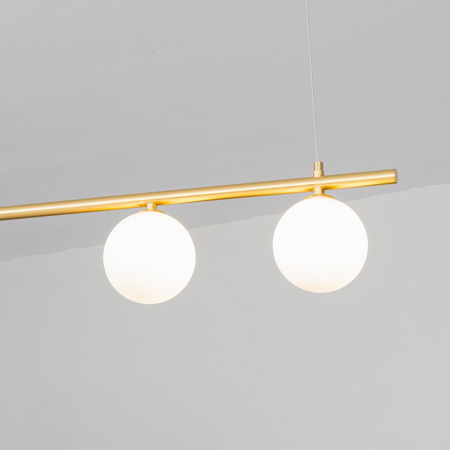 Estix Pendant Lamp Brass Linear Satellite Minimalist