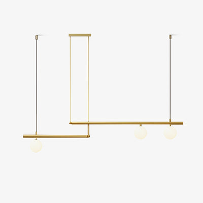 Estix Pendant Lamp Brass Linear Satellite Minimalist
