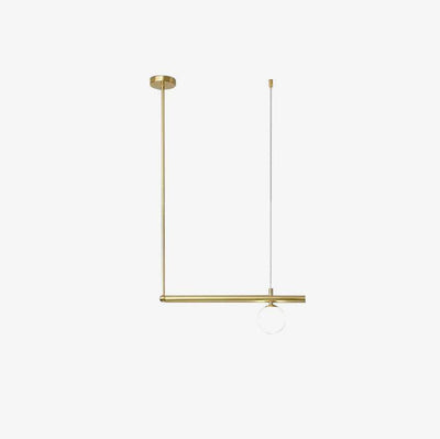 Estix Pendant Lamp Brass Linear Satellite Minimalist