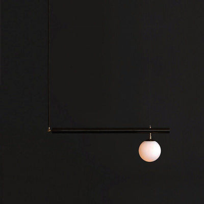 Estix Pendant Lamp Brass Linear Satellite Minimalist