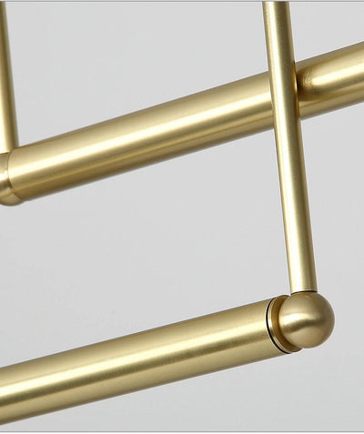 Estix Pendant Lamp Brass Linear Satellite Minimalist