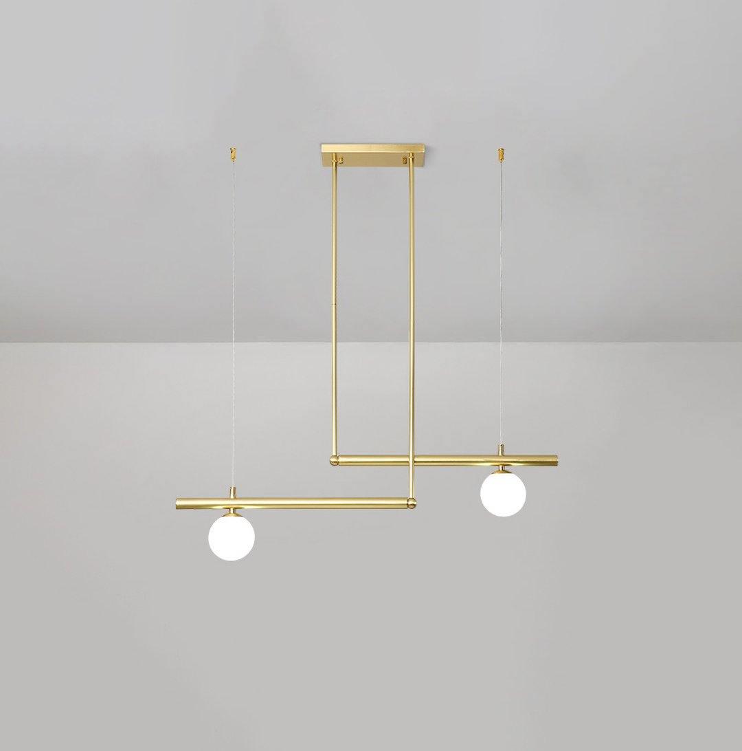 Estix Pendant Lamp Brass Linear Satellite Minimalist