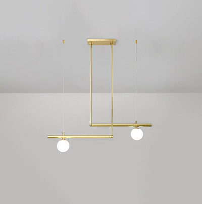Estix Pendant Lamp Brass Linear Satellite Minimalist