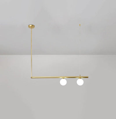 Estix Pendant Lamp Brass Linear Satellite Minimalist