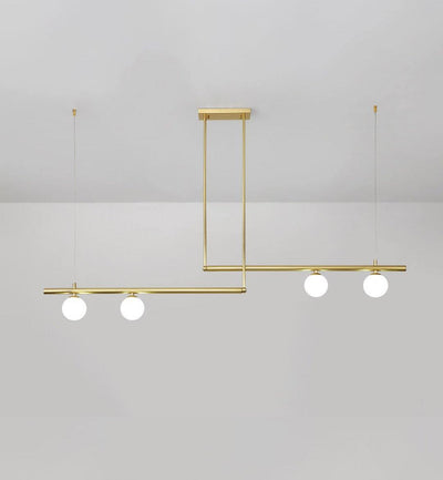 Estix Pendant Lamp Brass Linear Satellite Minimalist