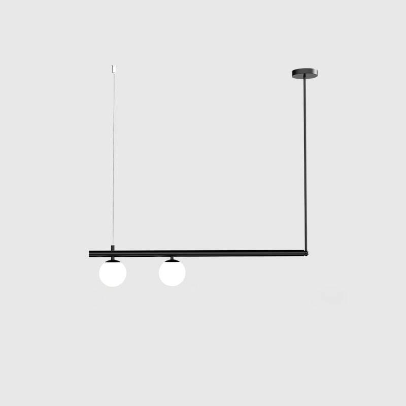 Estix Pendant Lamp Brass Linear Satellite Minimalist