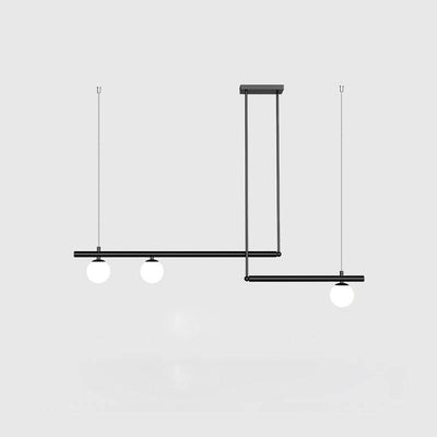 Estix Pendant Lamp Brass Linear Satellite Minimalist