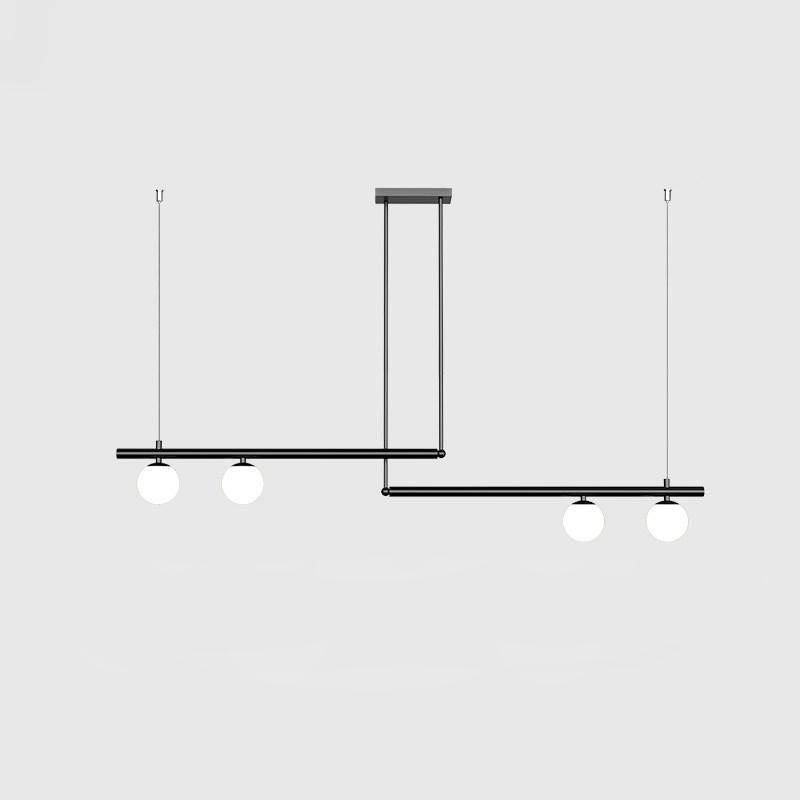 Estix Pendant Lamp Brass Linear Satellite Minimalist