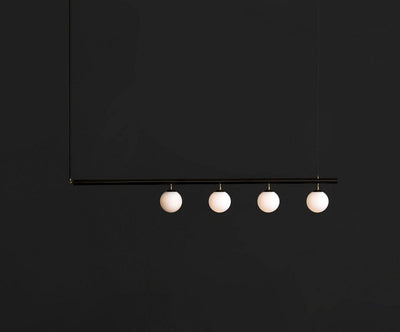 Estix Pendant Lamp Brass Linear Satellite Minimalist