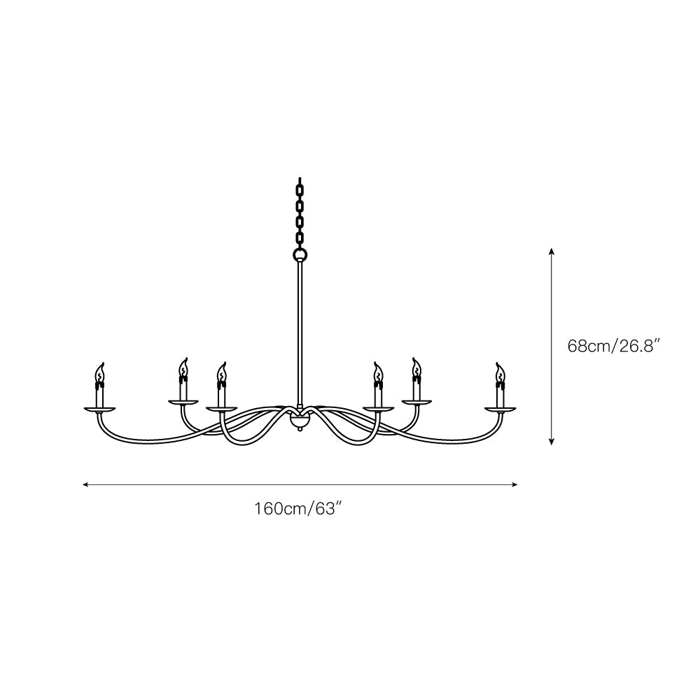 Calderview Iron Chandelier