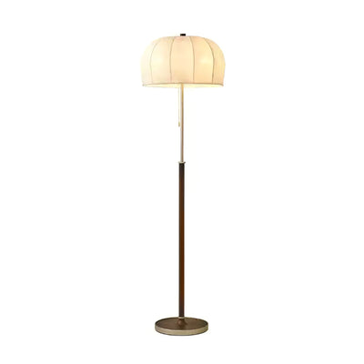 Cularo Fabric Wood Floor Lamp