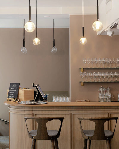 Azorila Modern Minimalist Swag Brass Glass Pendant Light