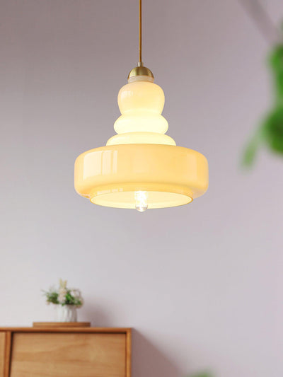 Eiraenne Pendant Lamp Schoolhouse Glass Layers for Living Room