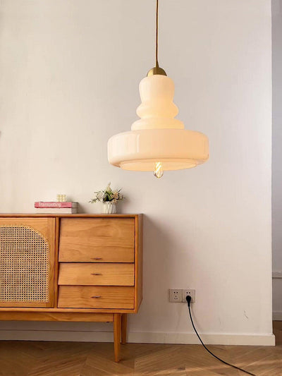 Eiraenne Pendant Lamp Schoolhouse Glass Layers for Living Room