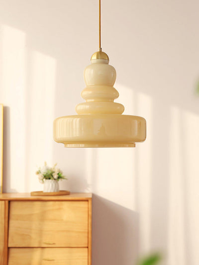 Eiraenne Pendant Lamp Schoolhouse Glass Layers for Living Room