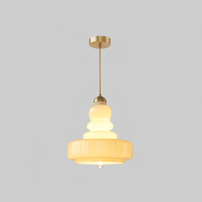 Eiraenne Pendant Lamp Schoolhouse Glass Layers for Living Room