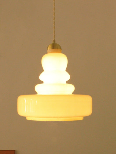 Eiraenne Pendant Lamp Schoolhouse Glass Layers for Living Room