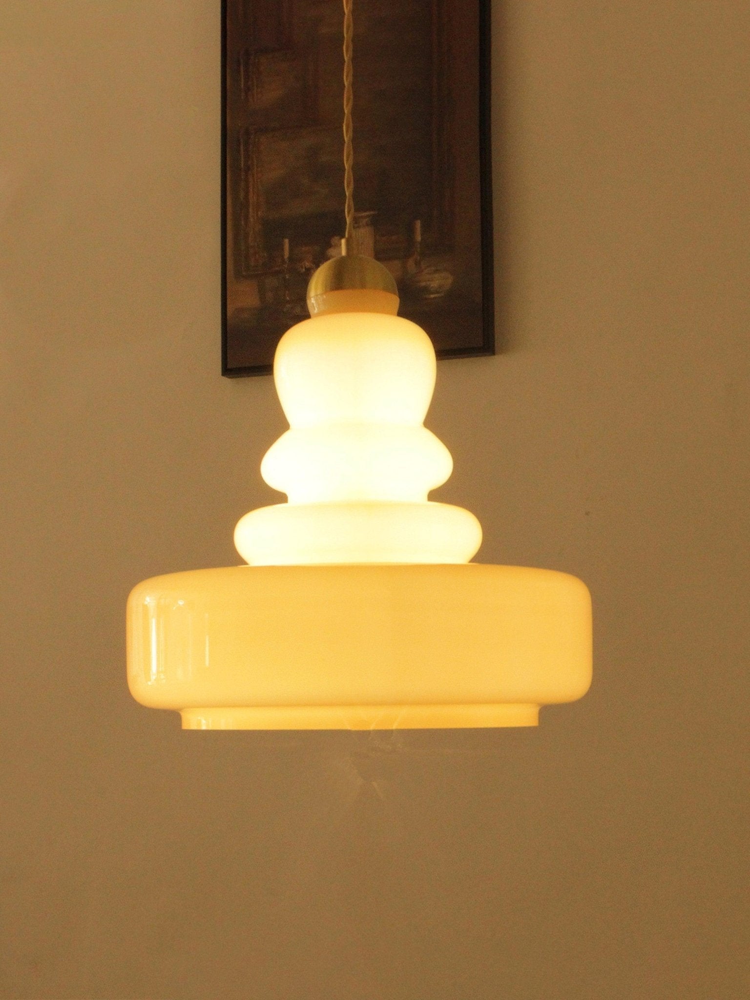 Eiraenne Pendant Lamp Schoolhouse Glass Layers for Living Room