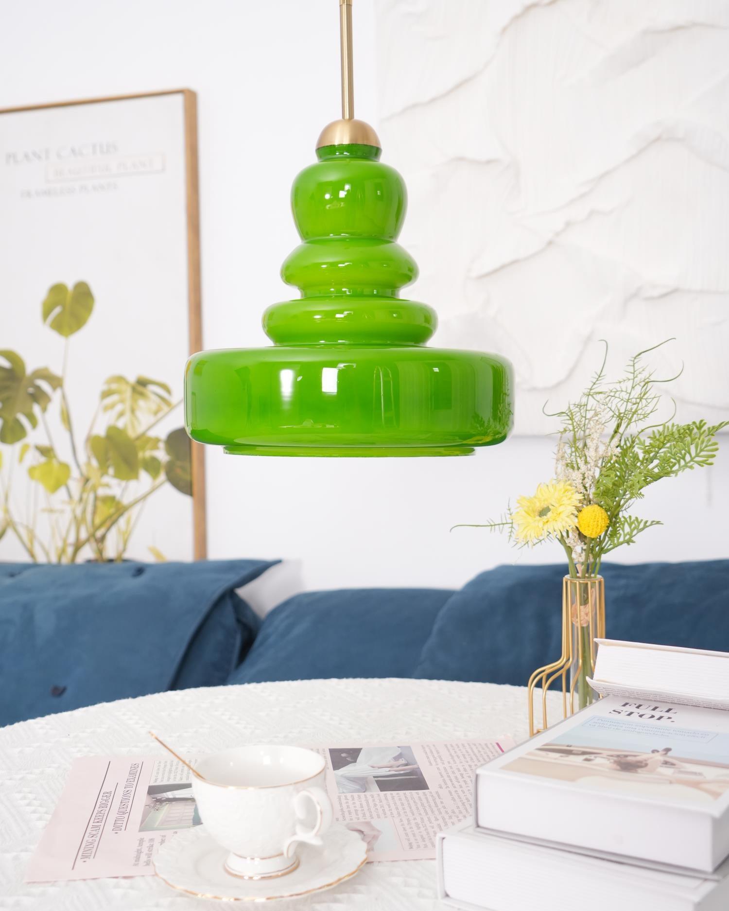 Eiraenne Pendant Lamp Schoolhouse Glass Layers for Living Room