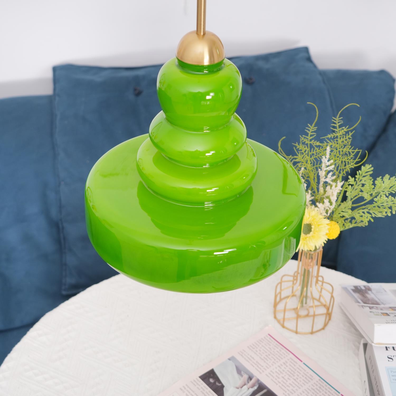 Eiraenne Pendant Lamp Schoolhouse Glass Layers for Living Room