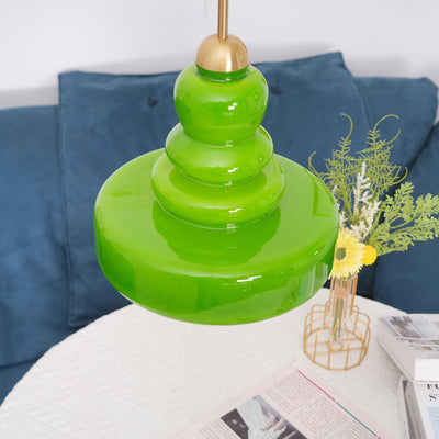 Eiraenne Pendant Lamp Schoolhouse Glass Layers for Living Room
