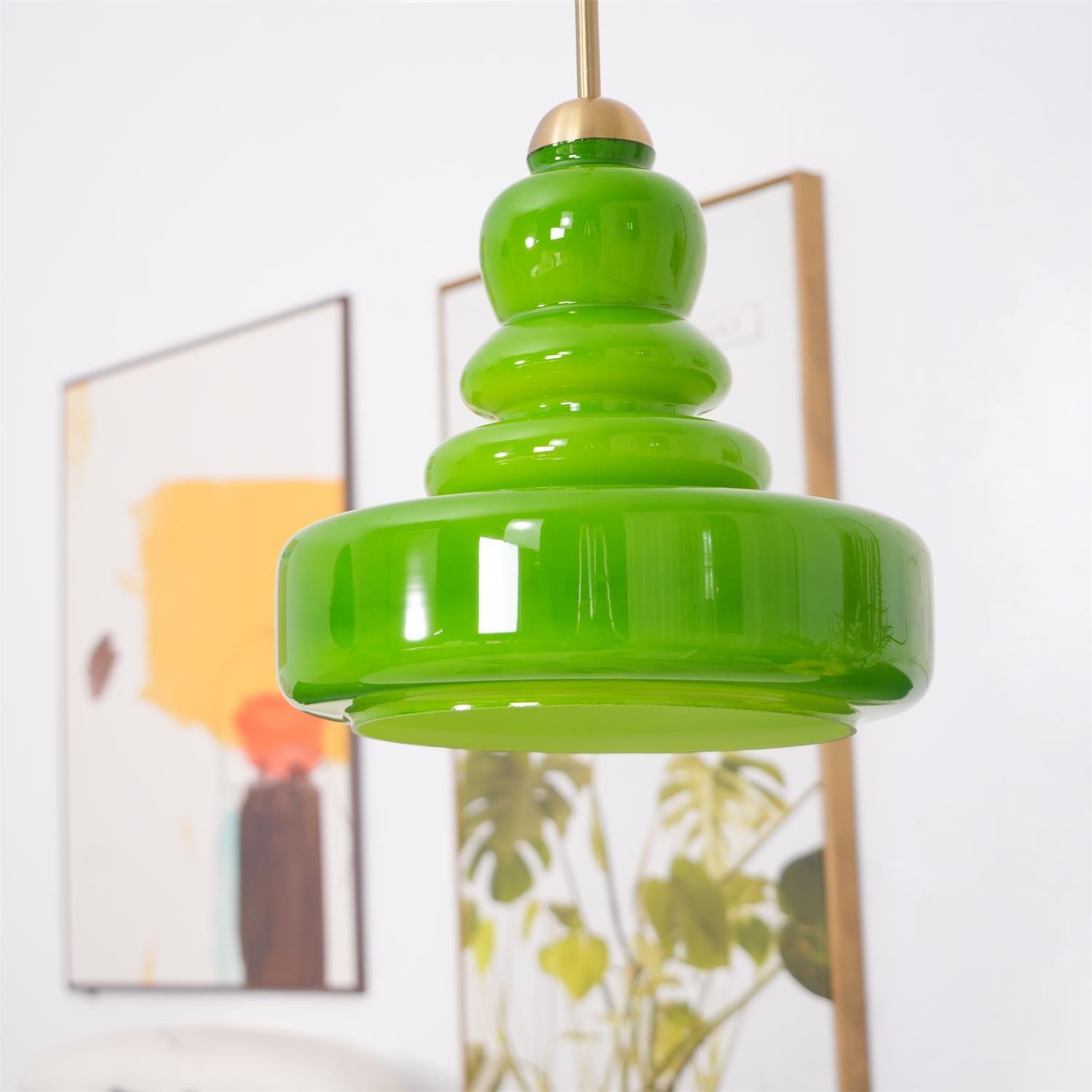 Eiraenne Pendant Lamp Schoolhouse Glass Layers for Living Room