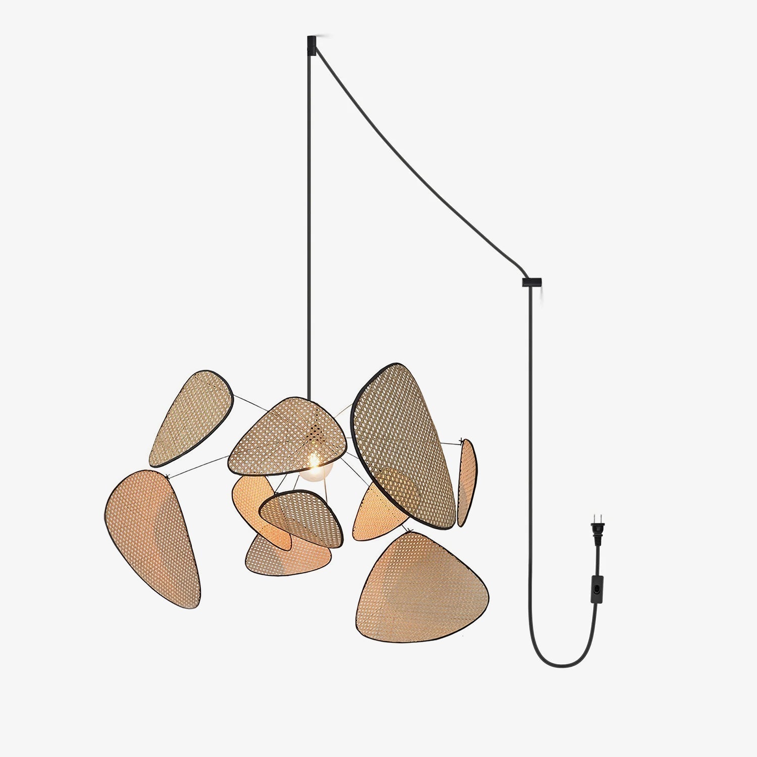 Ariinora Pendant Light Rattan Swag Industrial