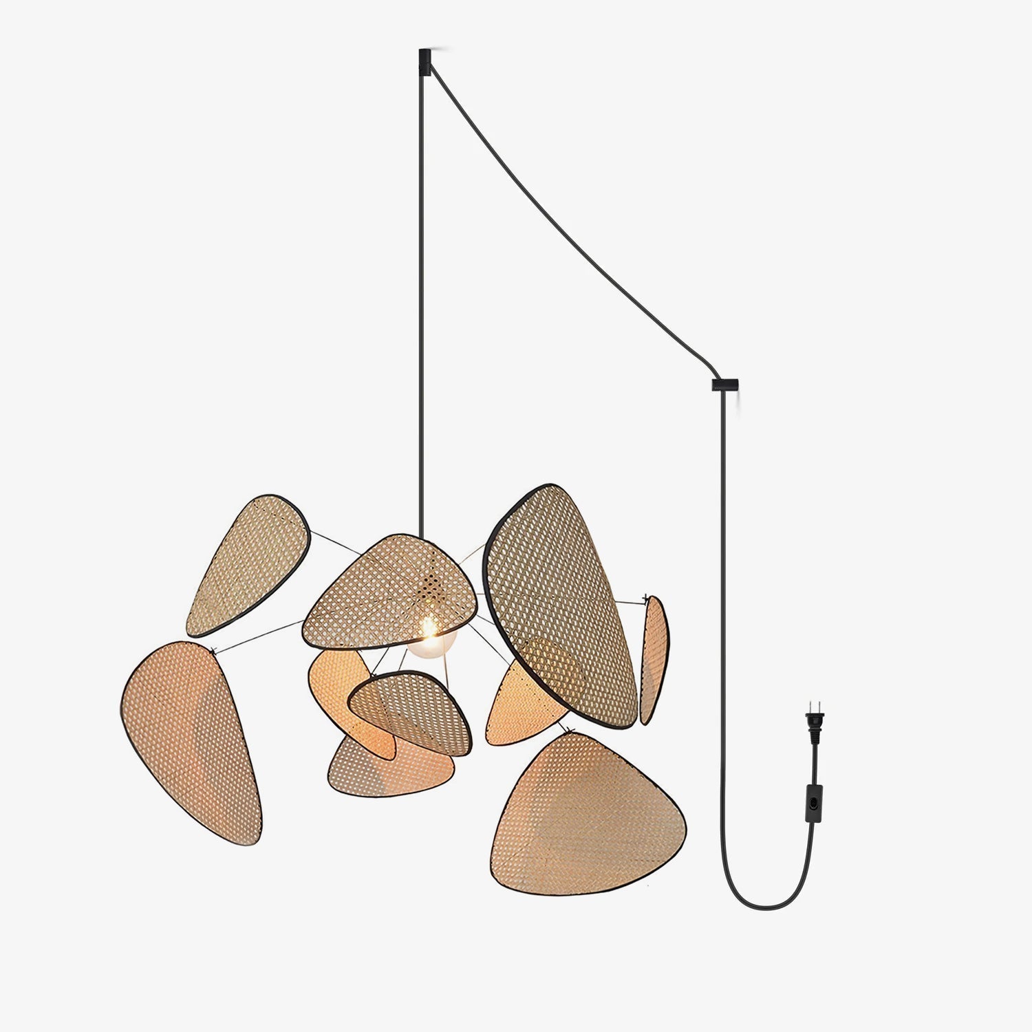 Ariinora Pendant Light Rattan Swag Industrial