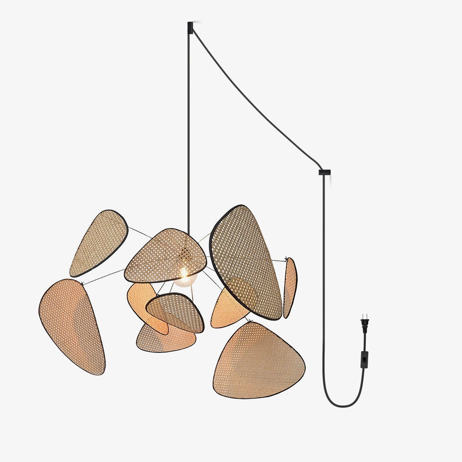Ariinora Pendant Light Rattan Swag Industrial