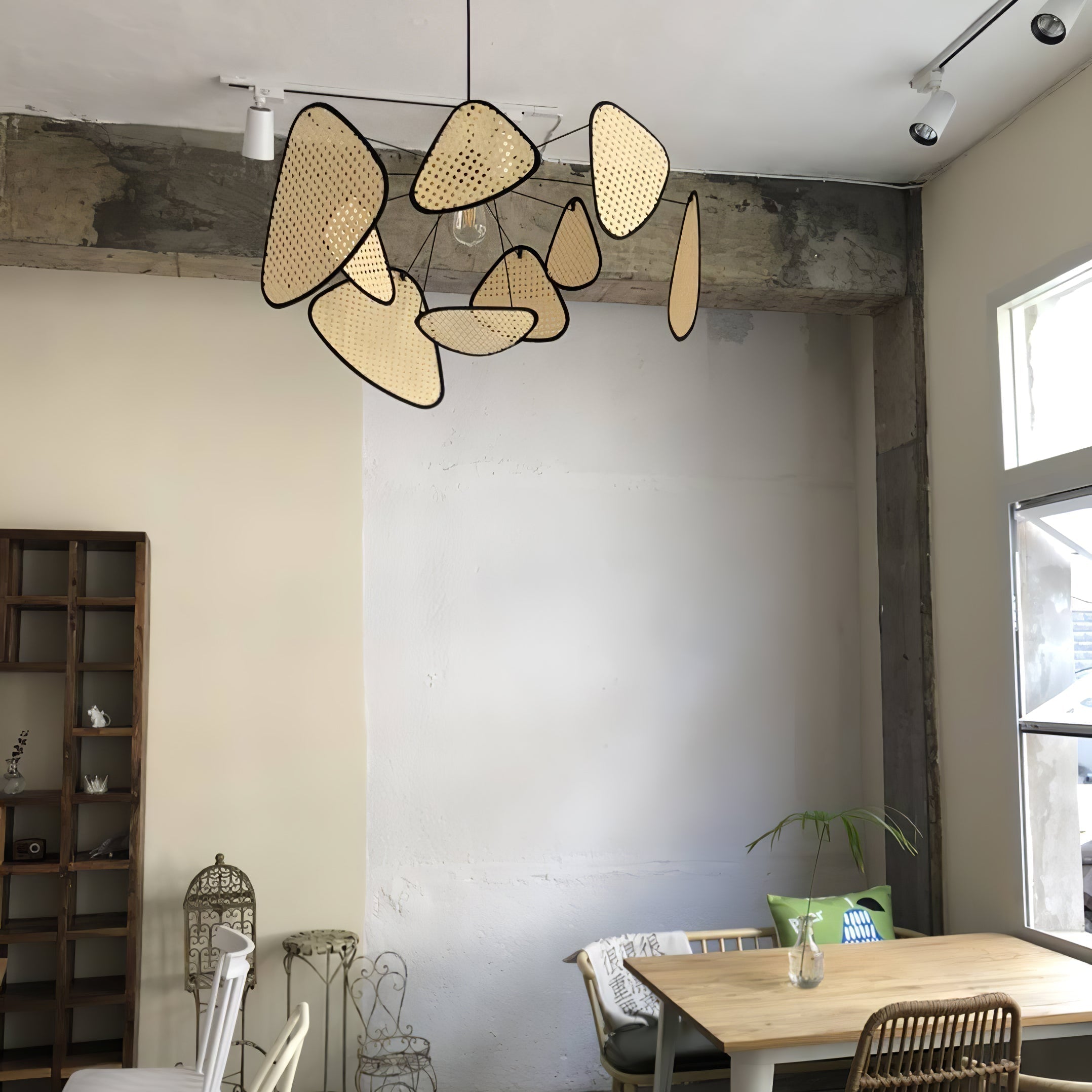 Ariinora Pendant Light Rattan Swag Industrial