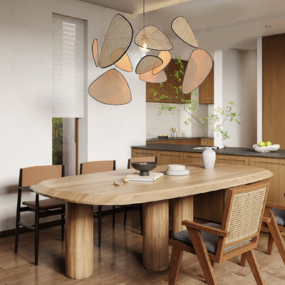 Ariinora Pendant Light Rattan Swag Industrial