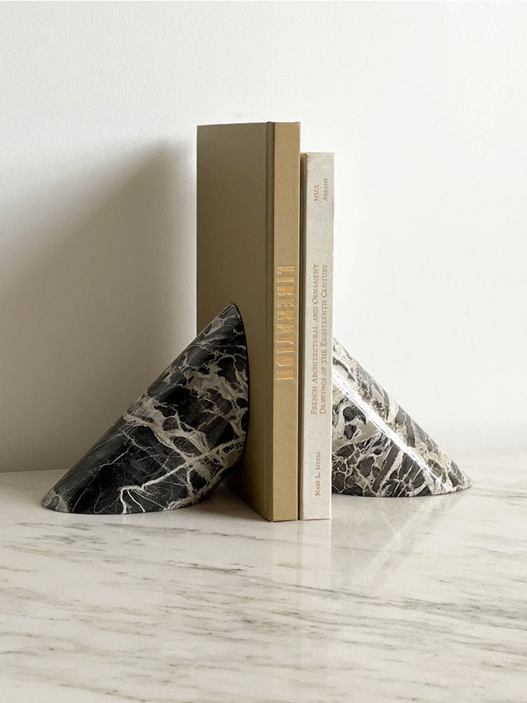 Bastion Sculpted Marble Bookends