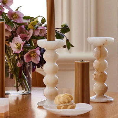 Totem jade Candle Holder
