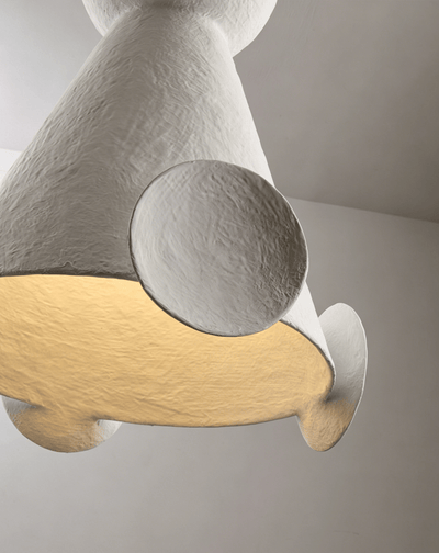 Sculptural Plaster Cone Pendant Lamp