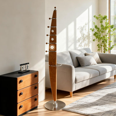 Sculptural Wood Coat Tree
