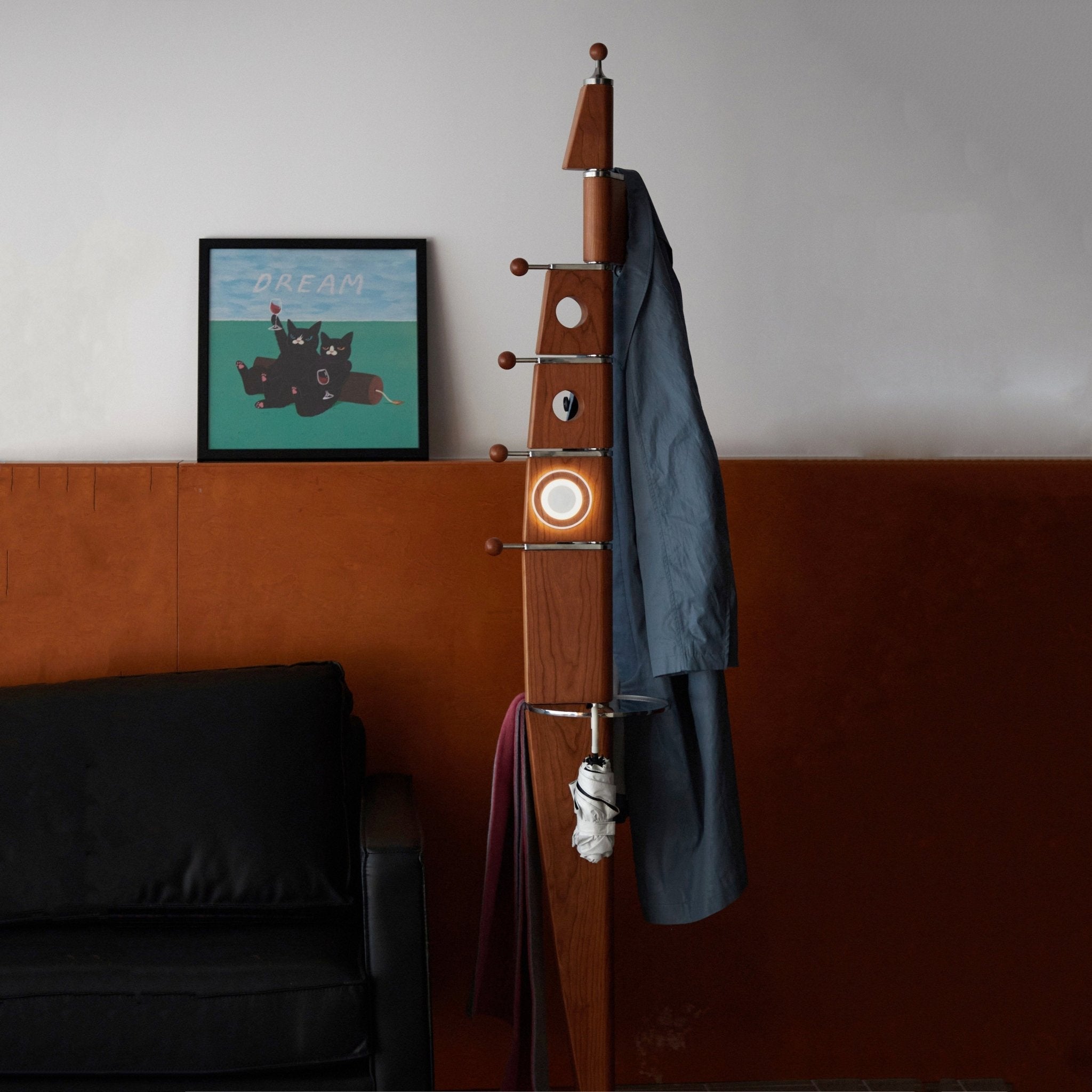 Sculptural Wood Coat Tree