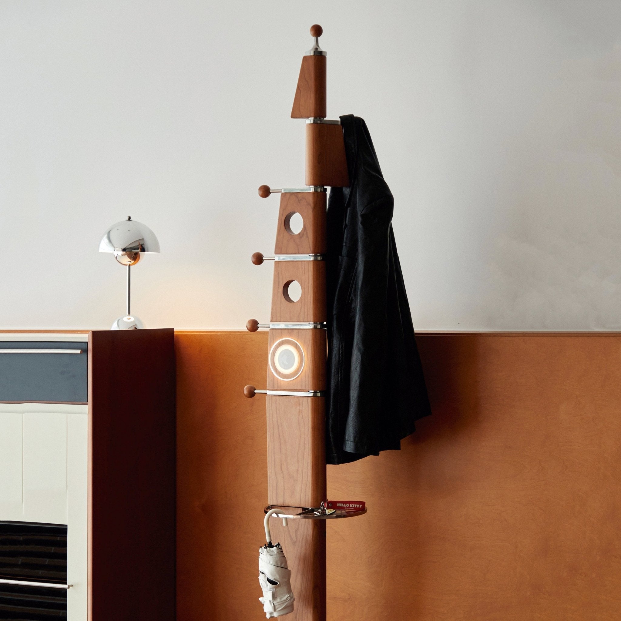 Sculptural Wood Coat Tree