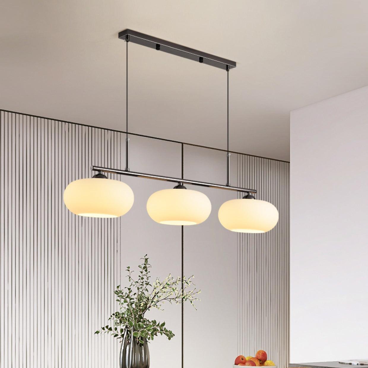 Lustra Pendant Lamp 3-Light Globe Shaped Linear - Neutral Decor